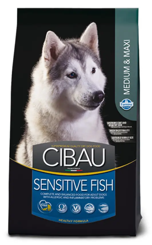 Farmina Cibau Sensitive корм для середніх та великих собак з чутливим травленням 12кг (риба)1